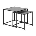 Nest table set Seaford, black ash,W50xD50xH45,40x40x45c