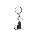 Keychain Cat, metal, W3.5xH8cm