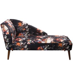 Sofa Norra with flower print, 144x59x75cm