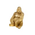Decorative figure Golden gorilla, gold, 69x54x91cm