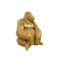 Decorative figure Golden gorilla, gold, 69x54x91cm