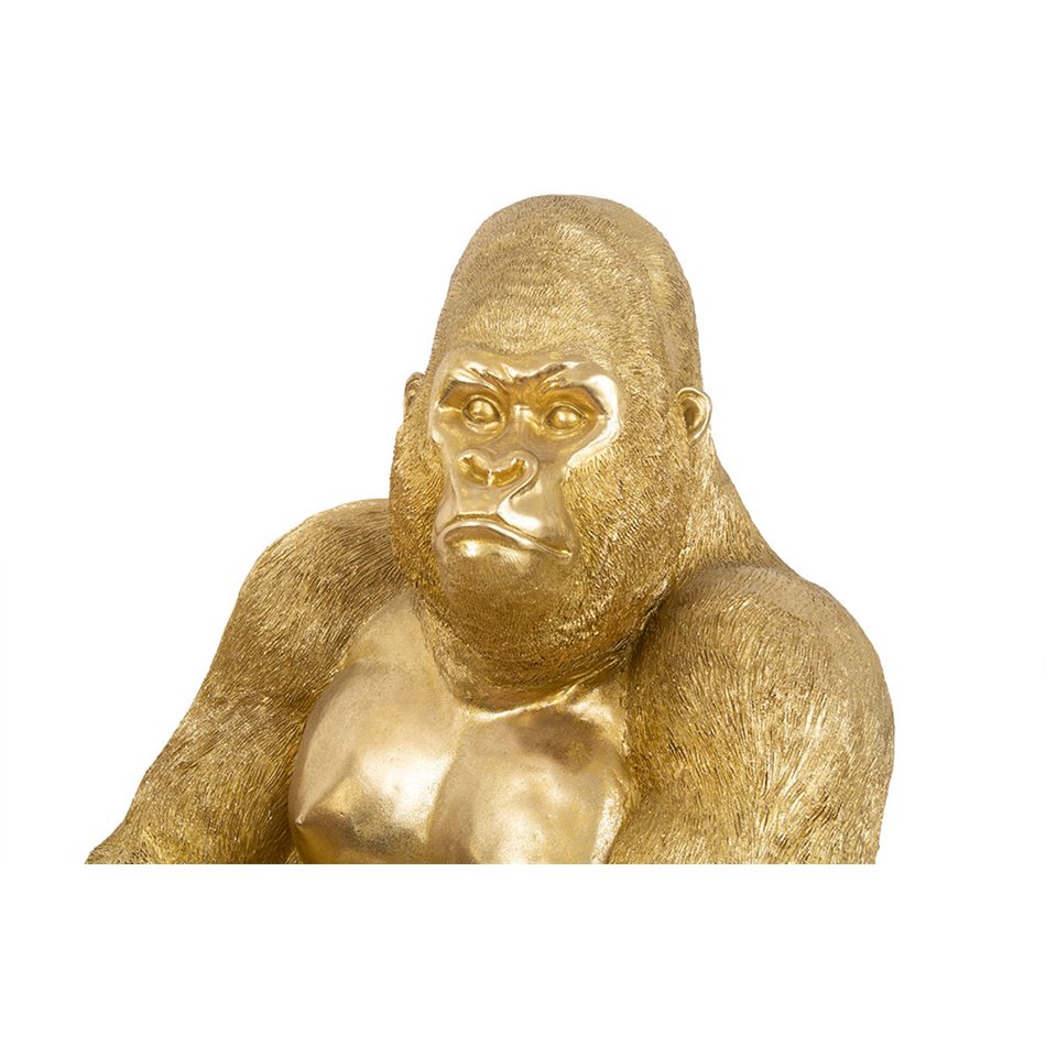 Decorative figure Golden gorilla, gold, 69x54x91cm