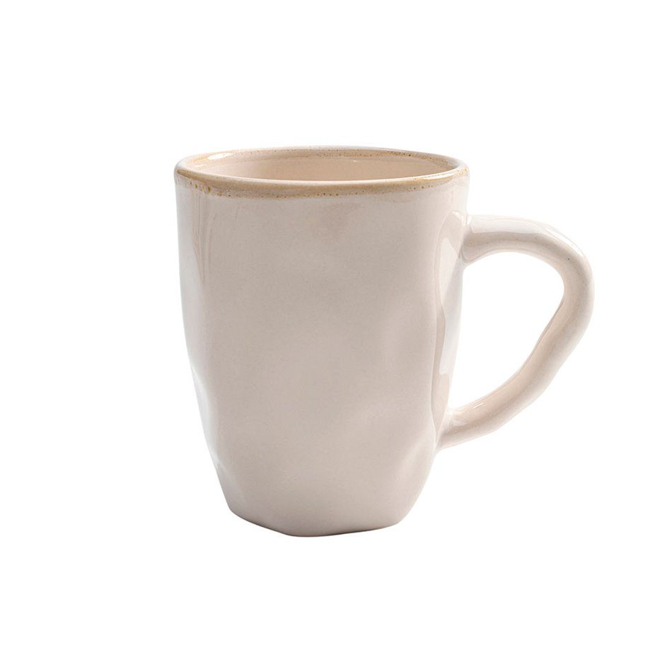 Mug Organic, beige-white, D11cm,  300ml