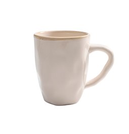 Mug Organic, beige-white, D11cm,  300ml