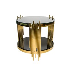 Side table Emona, gold colour, D60 H58cm