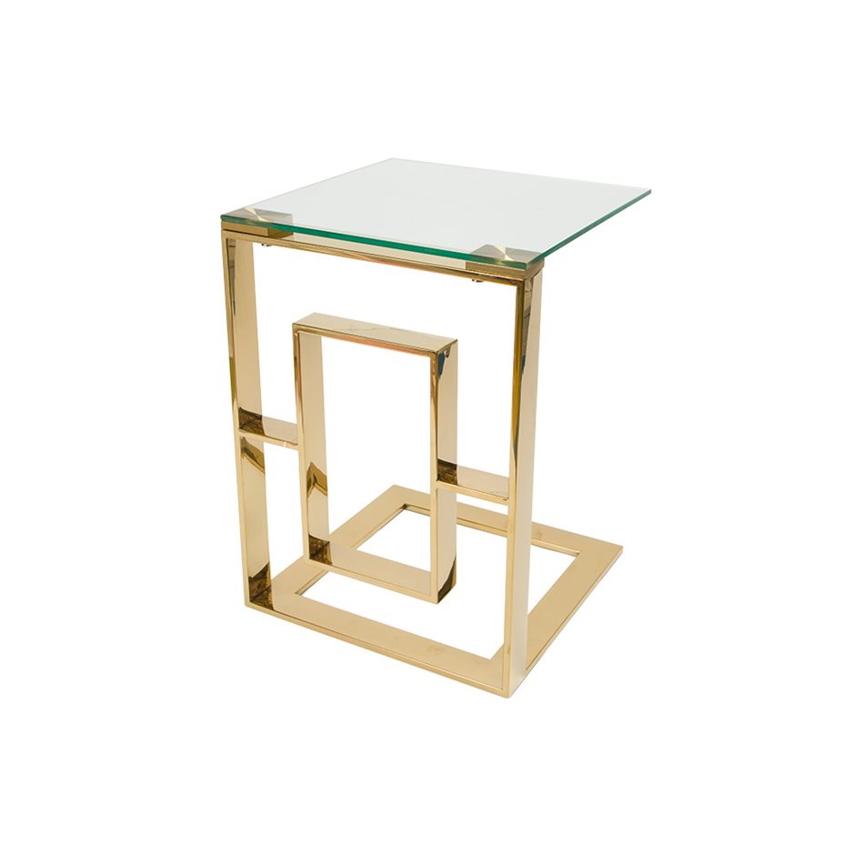 Side table Eisenberg, golden, 40x40x55cm