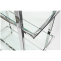 Display cabinet Edendorf, silver/clear glass, 81x40x185cm