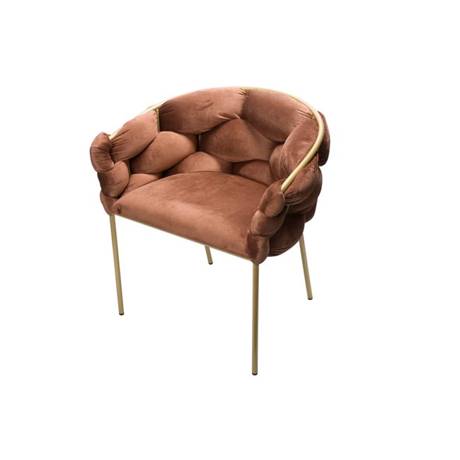 Dining chair Langeland 25, velvet, 68x44x76x48cm
