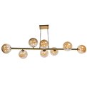 Ceiling lamp Rade amber, L140x35xH50cm, G9x8  LED 5W