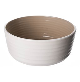 Two colored bowl, beige, 15.2x7x15.2cm