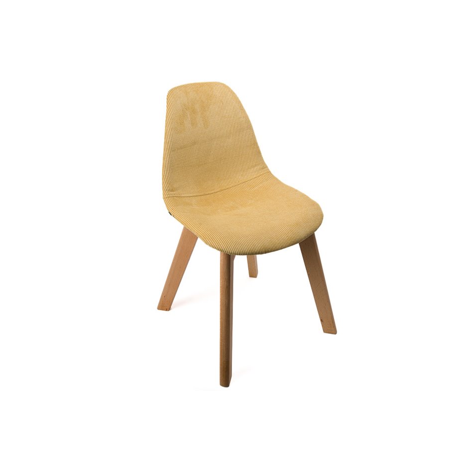Kids chair Lena, yellow, H58x30x34cm, seat height 30cm