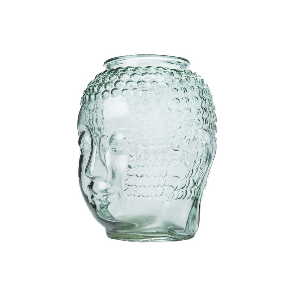 Vase Buddha, glass, H28cm