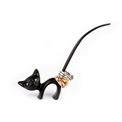 Ring holder Cat, black, 8x15cm