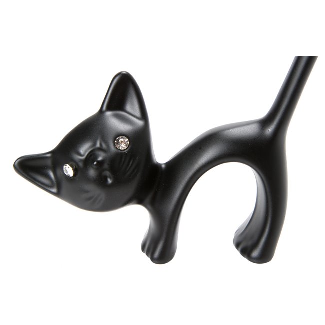 Ring holder Cat, black, 8x15cm