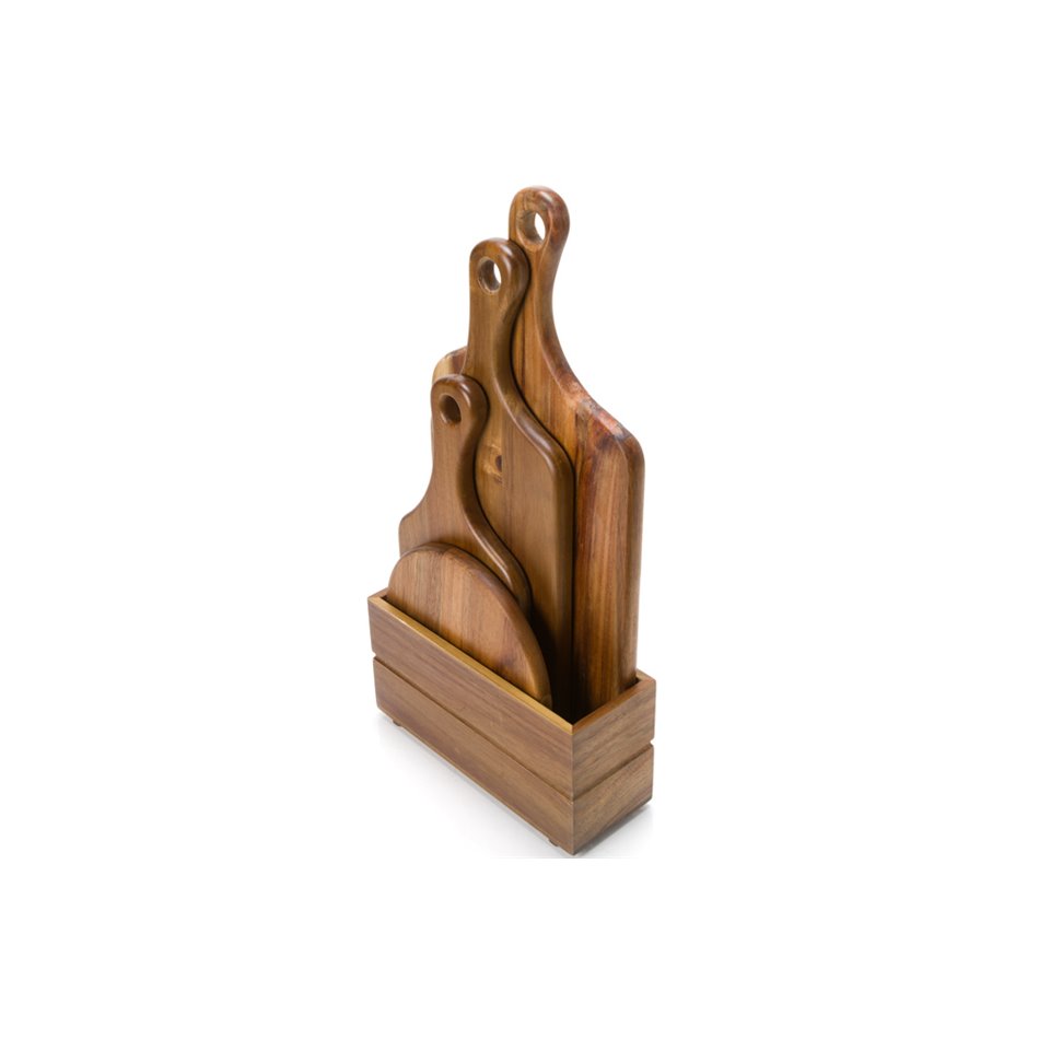 Acacia wood cutting board set