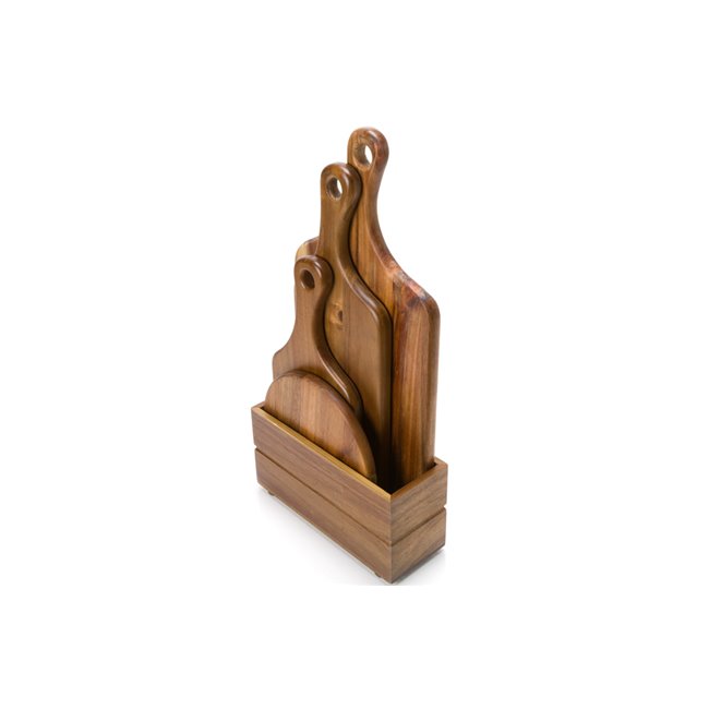 Acacia wood cutting board set