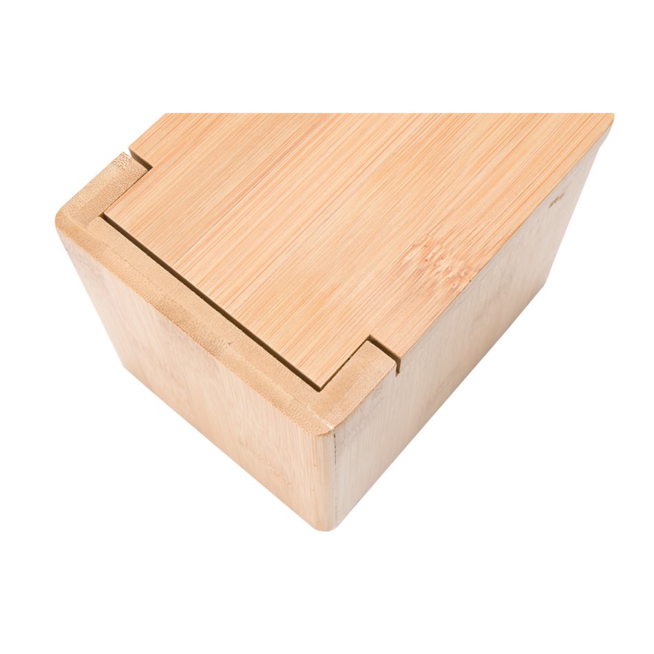 Bamboo salt jar, 10x13cm