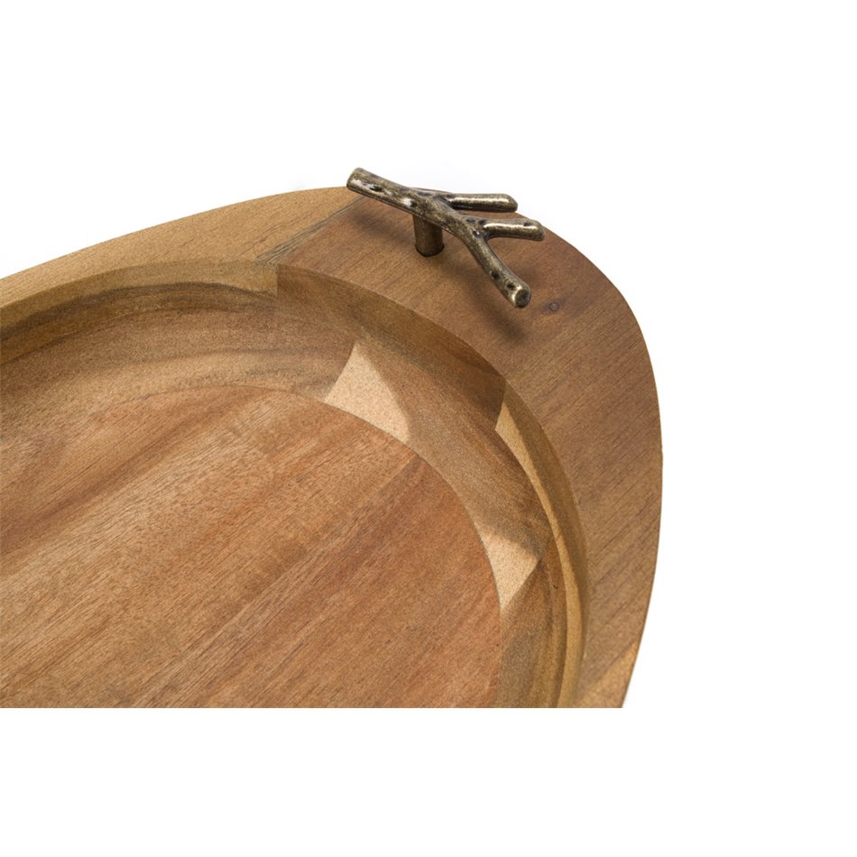 Acacia wood tray, 50x25.5x7.5cm