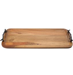 Acacia wood tray, 47x20x4cm