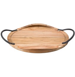 Acacia wood tray, oval, 45x30x4.8cm