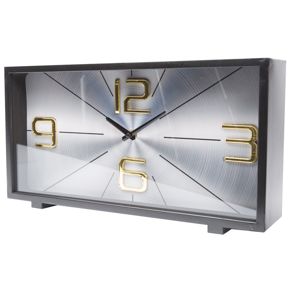 Iron table clock Mirano, H21x40x8cm