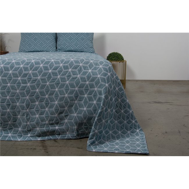 Bed cover Metry, blue, 160x220cm