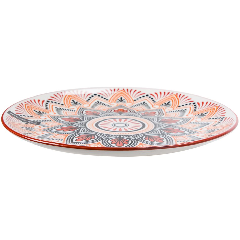 Plate Mandala, orange, D26cm