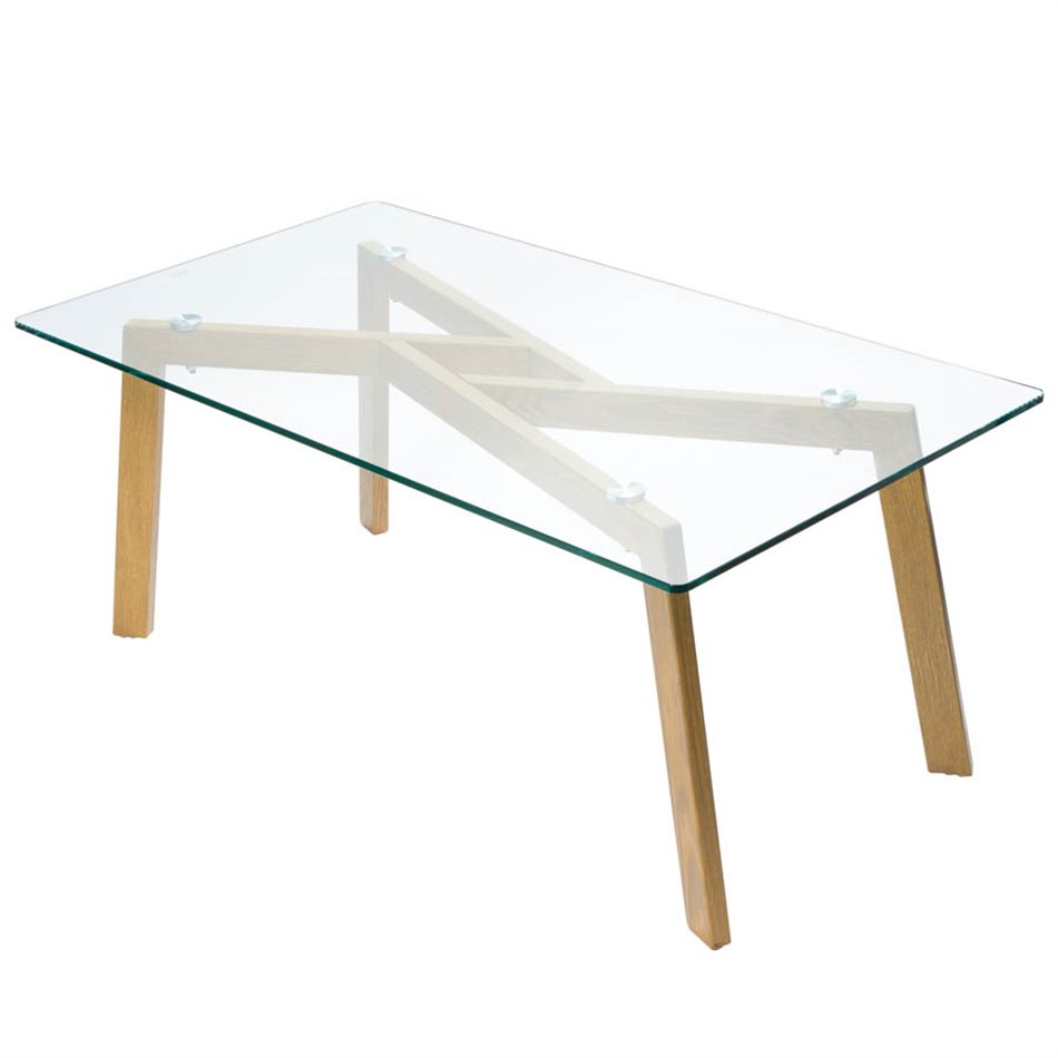 Журнальный столик Taho, стекло/сталь, 110x60x45cm