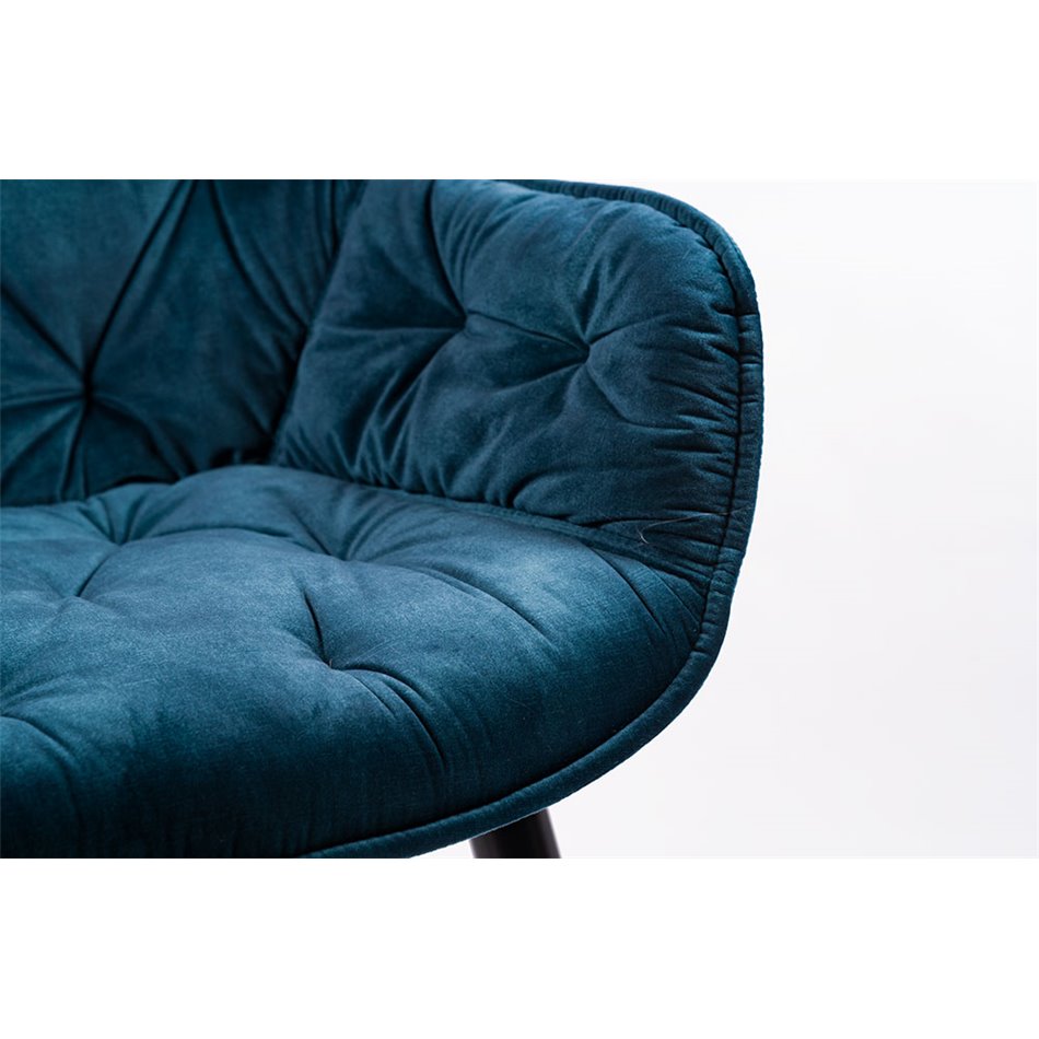 Chair Saronno, teal, 58x63x81cm, seat height 46cm
