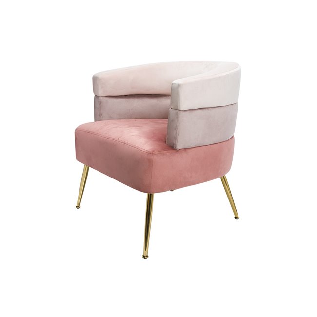 Armchair Navilli, pink, 65x64x74cm, seat height 40cm