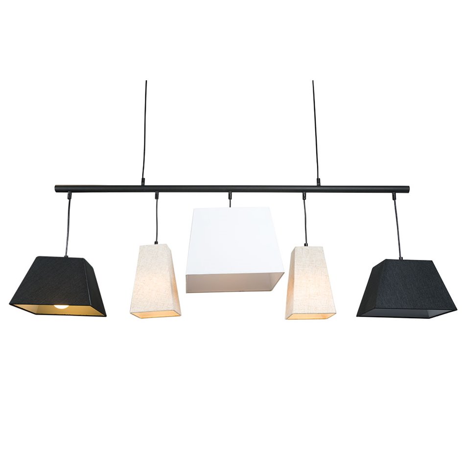 Pendant lamp Vesta, E27 5x40W, H55-145x140x31cm