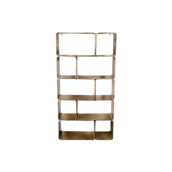Metal shelf Belingen, golden, 175x30x90cm