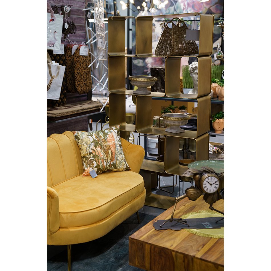 Metal shelf Belingen, golden, 175x30x90cm