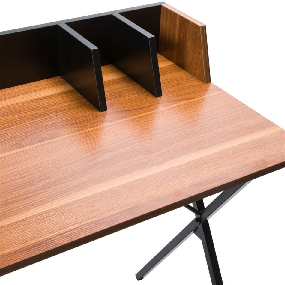 Office table, walnut weener, 90x84x50cm