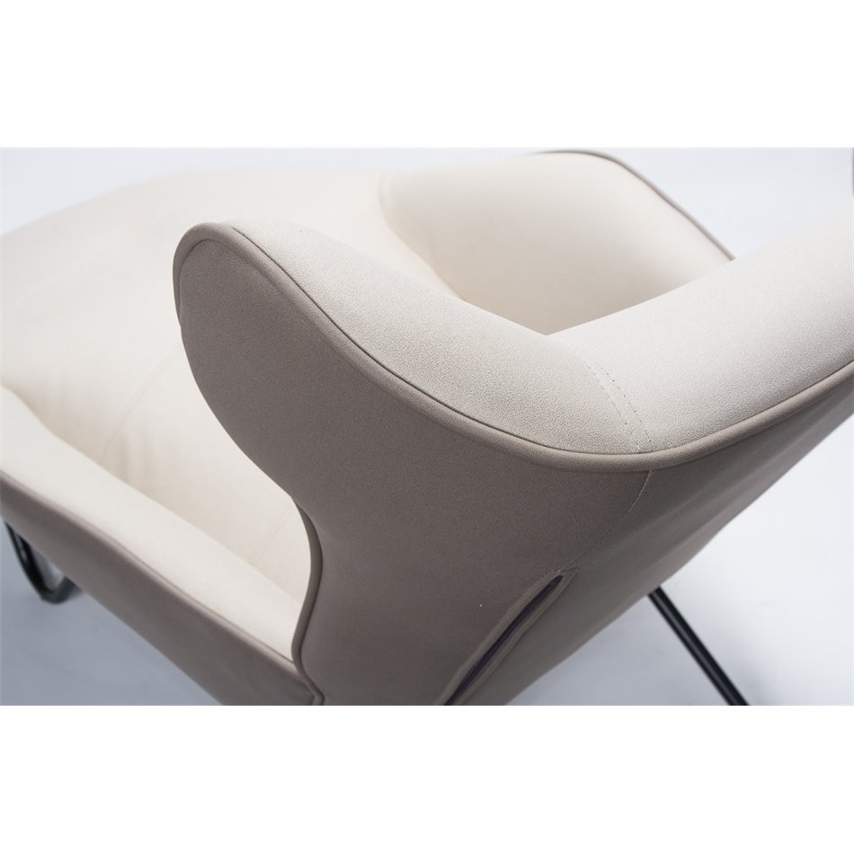 Кресло для отдыха Dandy SK-17, кремовый/коричневый, 91x125x75cm, высота сиденья 40cm