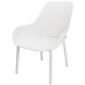 Armchair MALIBU, white, 82x77.5x59cm, seat height-38cm