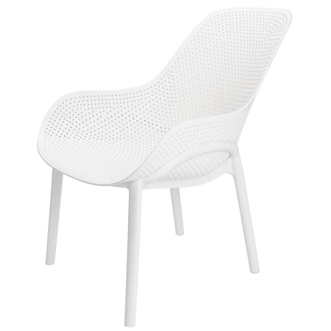 Armchair MALIBU, white, 82x77.5x59cm, seat height-38cm