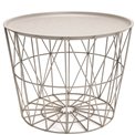 Side table Filaire, pelēks, metal, H40xD52.5cm