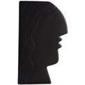 Ceramic vase Face, black, 26x16x11cm