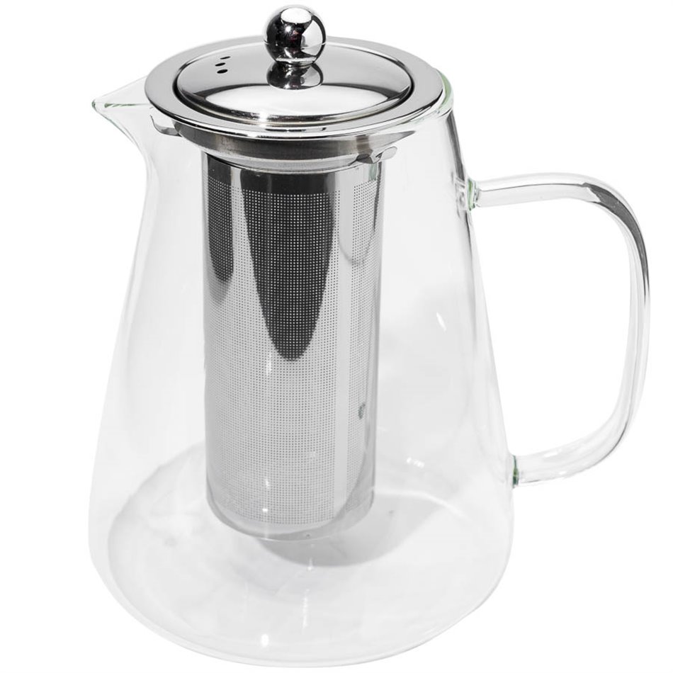 Teapot glass, 1.3L, H18.5x17x13.5cm