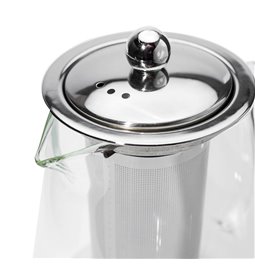 Teapot glass, 1.3L, H18.5x17x13.5cm
