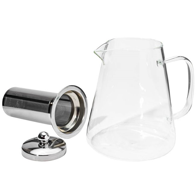 Teapot glass, 1.3L, H18.5x17x13.5cm