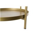 Table Lizi, brass antique/ artificial marble top, D41x51cm