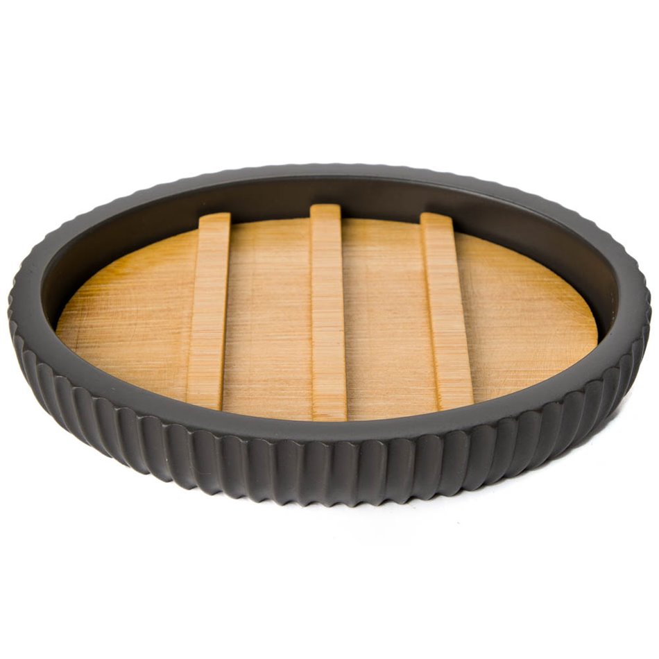 Soap dish Modern, charbon, H2.5x12.5x9cm