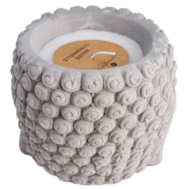 Candlestick Buddha with candle, H13cm, D13.5cm