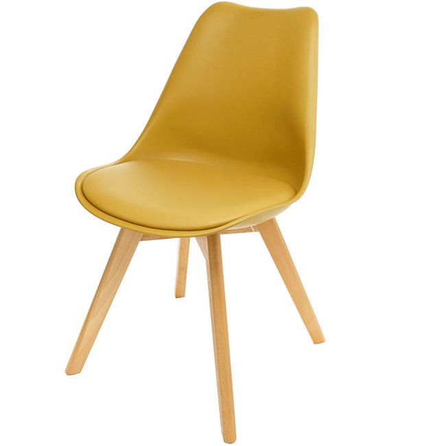 Chair Baya, yellow, H82x52.2x48cm
