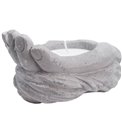 Candlestick Hand with candle, gray,H9x15x9.5cm, 105g