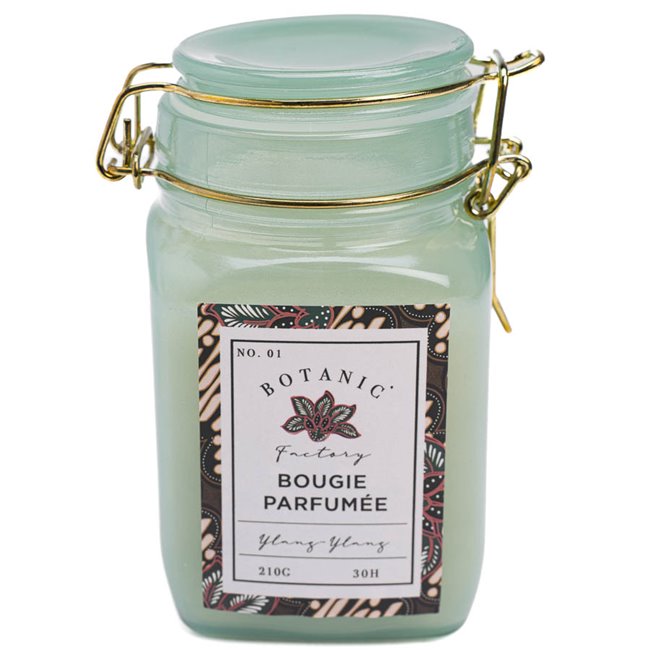Candle in jar, H11.5xD6.8cm, ylang, 210g