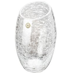 Vase Crack bump, glass, H23cm, D13cm