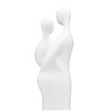 Decor Couple with heart, white/silver, H39cm